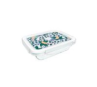 Pyrex Lunchbox Cook & Go rectangulaire 0,8 L verre borosilicate, couvercle hermétique floral