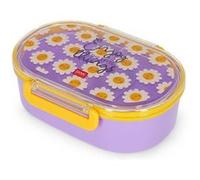 LEGAMI - Boîte à collations, thème Daisy, 1 boîte à snacks avec séparateur amovible, fermeture par clip, facile à ouvrir et à refermer, lavable au lave-vaisselle, 18 x 7 x 14 cm
