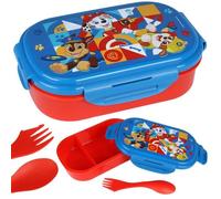 Lunchbox - PAW PATROL - Boîte à goûter avec couverts - Bleu - Rectangulaire - Compatible lave-vaisselle