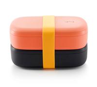 Lunchbox TO GO 2 x 500 ml, double, corail/noir, Lékué