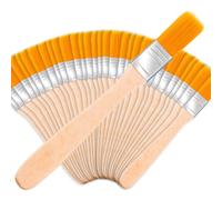 LUNEKUCK Lot de 30 Pinceaux Peinture Mur Petit Pinceau Plat Bois pour Lasure Vernis Colle et Bricolage(2.5 * 1.4 * 13 cm)