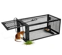 LUNEKUCK Piège à Rats Exterieur Piege a Loir et Souris XL 27cm | Cage Attrape Rat Souris Rat Trap Réutilisable en Métal Efficace