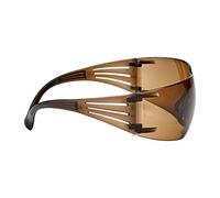 Lunette de Protection 3M SecureFit 400 branches noires/marron, revêtement AB Scotchgard, marron SF405SGAF-BLA EU