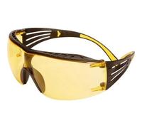 Lunettes de protection 3M SecureFit 400X, monture jaune/noire, traitement antibuée Scotchgard (K/N), écran couleur ambre, SF403XSGAF-YEL-EU x20 morceau