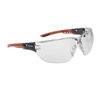 Bollé Safety Lunette de protection NESS+ incolore anti-buée antirayures bi-matière orange/noir