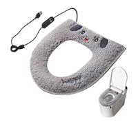 Lunette de toilette chauffante avec 5 niveaux de température, minuteur, lavable, pour la maison, l'hôtel, l'appartement, le camping, le restaurant, l'hiver et la saison froide