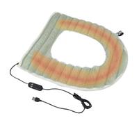 Lunette WC chauffante multifonction longue durée confortable chauffage | Coussin de siège de toilette lavable à température réglable en velours doux en peluche facile à installer pour salle de bain