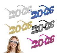 Lunettes 2026 | Décorations de lunettes bling-bling pour le Nouvel An 2026 | Accessoires photo, festival, vacances, anniversaire, cadeaux pour hommes, femmes, , , invités