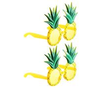 Lunettes ananas - Tons tropicaux - Lunettes de protection UV avec motif fruits - 16,5 x 13,5 cm - Accessoire de carnaval léger pour enfants et adultes - Idéal pour les fêtes, les fêtes d'été, les