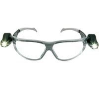 Lunettes de protection 3M LED Light Vision AS/AF/UV, PC, claires, avec LED réglable, sac en microfibre inclus LEDLV x1 morceau