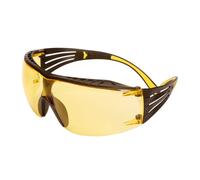 Lunettes de protection 3M SecureFit 400X, monture jaune/noire, traitement antibuée Scotchgard (K/N), écran couleur ambre, SF403XSGAF-YEL-EU x20 morceau