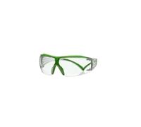 Lunettes de protection 3M SecureFit 400X, monture vert-transparent, traitement antibuée Scotchgard (K/N), écran incolore, SF401XSGAF-GRN x1 morceau