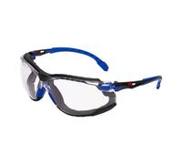 Lunettes de protection 3M Solus 1000, branches bleues/noires, traitement anti-buée/anti-rayures Scotchgard (K&N), écran transparent, monture en mousse et serre-tête, S1101SGAFKT-EU x1 morceau
