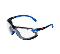 Lunettes de protection 3M Solus 1000, branches bleues/noires, traitement antibuée, transparentes avec étui S1CB x6 morceau