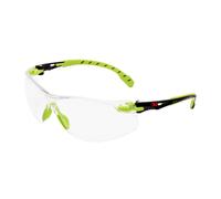 Lunettes de protection 3M Solus 1000, branches vertes/noires, traitement anti-buée/anti-rayures Scotchgard (K&N), écran transparent, S1201SGAF-EU x1 morceau