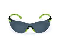Lunettes de protection 3M Solus 1000, branches vertes/noires, traitement antibuée/antirayures Scotchgard (K&N), écran gris, S1202SGAF-EU x20 morceau