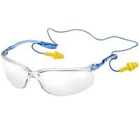 3M Lunettes de protection Tora CCS PC claires AS/AF/UV compatibles avec bouchons d'oreilles 1 pièce
