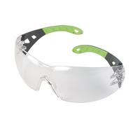 Uvex Lunettes de protection Pheos 91922 – Verre PC incolore, Antibuée, Anti-UV400 – Noir/vert
