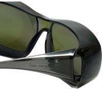 Lunettes de protection contre les rayons UV - Visière pare-soleil - Accessoire de mode - Compatible avec des lunettes - Longueur : 16,51 cm - Couleur : noir - Système de fixation rapide