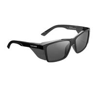 Lunettes de sécurité Bollé STKS 420 avec monture noire brillante et verres fumés, conçues pour soutenir la protection des yeux, la durabilité et le confort pour le travail sur site et une utilisation