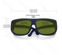 Lunettes de protection laser pour longueurs d'onde comprises entre 450 nm et 980 nm, avec monture de rechange