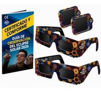 Lunettes de protection pour éclipse solaire 2026, lot de 2, + 2 filtres pour smartphone, conformes à la norme ISO 12312-2