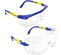 Lunettes de protection - résistantes - en polycarbonate - transparentes - avec volet réglable - protection UV 400 - casquette - rideau de protection