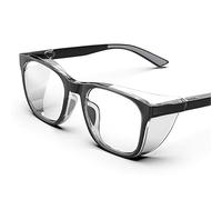 Lunettes de protection transparentes avec protections latérales, antibuée et antirayures avec poignées antidérapantes et protection UV complète - Lunettes de protection idéales pour femmes et hommes