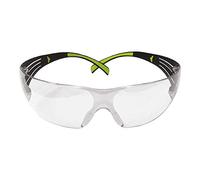 Lunettes de sécurité 3M SecureFit 400, Téléobjectif à miroir, SF410AS-EU | Monture noire/verte, Antirayure, Optique miroir intérieur/extérieur
