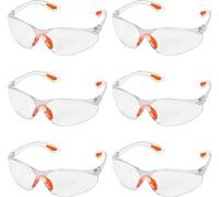 Lunettes de sécurité à verres transparents, avec plaquettes nasales et temporales caoutchoutées - verres résistants aux rayures - Lunettes de sécurité conformes aux normes EPI