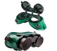 Lunettes de sécurité anti-reflet à double couche pour protection contre les étincelles Vert 200 x 85 mm
