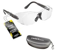 Lunettes de sécurité rétro, transparentes, conformes à la norme CE EN166ft, avec étui