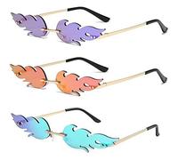 Lunettes de soleil - Flamme - Multicolore - Vintage - Tendance - Accessoires de fête