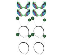 Lunettes de Soucoupe Volante de Fête, Lot de 4 Sets de de Ensembles Vert Couleur Aléatoire
