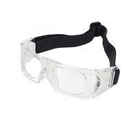 Lunettes de Sport de Protection avec Bandeau Réglable, Ajustement incurvé pour Enfants, Basket-ball, Course à Pied, Cyclisme en Matériau PC Résistant aux Chocs (WHITE)