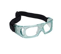 Lunettes de Sport de Protection avec Bandeau Réglable, Ajustement incurvé pour Enfants, Basket-ball, Course à Pied, Cyclisme en Matériau PC Résistant aux Chocs (BLUE)
