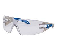 Lunettes de travail de laboratoire Uvex Pheos - Résistant aux rayures et à la buée - Clair/Bleu - Taille M/L