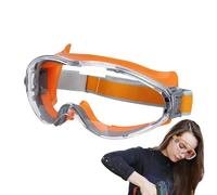 Lunettes de travail de sécurité : protection des lentilles en polycarbonate, protection contre les éclaboussures, ajustement confortable et sûr, conception de vision claire | Construction rectifiée