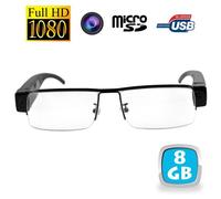 Lunettes De Vue Camera Espion Full Hd 1080p Dv Micro Sd 8go Demi Lune Mini Video Yonis