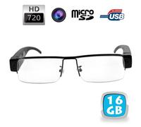 Lunettes De Vue Camera Espion Hd 720p Dv Micro Sd 16go Usb Demi Lune Video Neuf Yonis