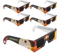 Lunettes Éclipse Solaire - Certifiées ISO 12312-2 & conformes CE - lot de 5 Lunettes de protection pour l’observation sûre des éclipses solaires