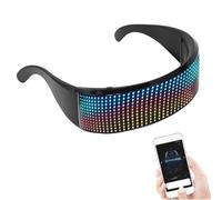 Lunettes Lumineuses LED, Lunettes LED Bluetooth Personnalisables, Lunettes Lumineuses RVB avec Contrôle APP, Images D'animation de Graffitis de Texte de Soutien, pour Fête
