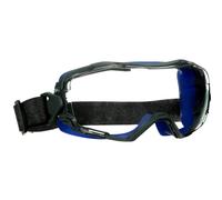 Lunettes-masque 3M GoggleGear 6000, monture bleue, sangle en néoprène, traitement antibuée/antirayures Scotchgard (K&N), écran transparent, GG6001NSGAF-BLU-EU x10 morceau