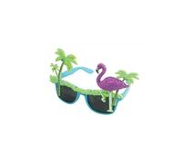 Lunettes Paillettées Flamant Rose Et Palmier - Multicolore
