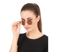 Lunettes rondes marrons de hippie adulte - Marron