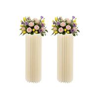 LUNICASHA Lot de 2 vases rectangulaires en carton pour mariage, étagères géométriques, vases rectangulaires pour mariage, centres de table, décoration d'intérieur 100 cm