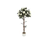 LUNSY - Plante Artificielle - Rosier artificiel blanc - 120 cm en pot