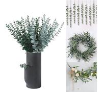 Lunyloer Lot de 30 Branches D'Eucalyptus Artificielles - Eucalyptus - Branches Artificielles - Tiges D'Eucalyptus Artificielles - pour Decoration Maison, Mariage Cuisine Composition Florale de Bureau