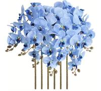 LuoAXINN Branches de Fleurs artificielles 6 pièces Fausses orchidées en Velours 38 Pouces Fleurs artificielles Longue Tige for la décoration de Mariage à Maison(Color3)