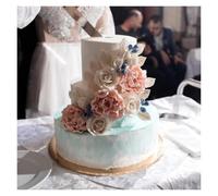 LuoAXINN Faux gâteaux en Mousse Mannequins de gâteau en Mousse, Ronds Blancs, différentes Tailles, Multi-Niveaux, Pratique, Faux Mariage, Accessoire d'exposition décoration, 3 pièces